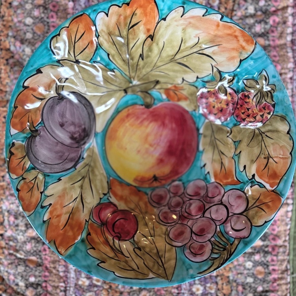 Made in Italy 🇮🇹 Hand-Painted Fruit Ceramic Bowl